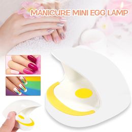 Mini secador de uñas con forma de huevo, lámpara pequeña de un solo dedo, máquina de secado de uñas Led portátil, pegamento para esmalte y horneado