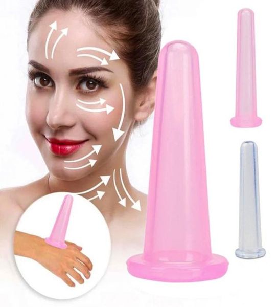 Mini dispositif de ventouses faciales en Silicone naturel tasse de Massage huile faciale sous vide poussant et relaxant ventouses faciales Massage du visage Se6330853