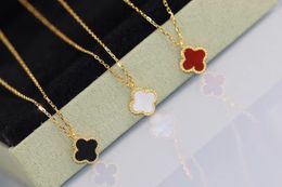 Mini ketting 18K goud parelmoer klavertje vier hanger kettingen klassieke designer ketting schelp voor vrouwen bruiloft moederdag sieraden voor meisje cadeau