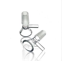 Fuera de stock High Borosilicate Clear Glass Small Bong Accesorios Bong Buqueo de tubería 14# 19# Pipada masculina