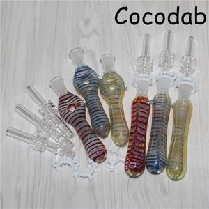 Narguilés Mini Nectar Avec 10mm Quartz Pointes Titane Nail Tip Verre Dab Tuyaux De Paille Ash Catcher Adaptateur