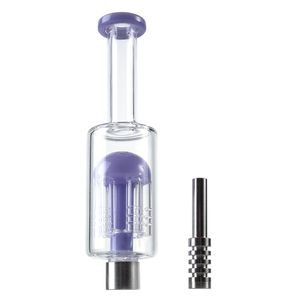 Mini kits de colector de néctar Cachimbas Concentrado Paja Conjunto NC de 14 mm Colectores de nector Pajitas Dab Rigs portátiles Bongs de vidrio pequeños con clavo de titanio