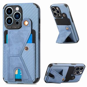 Multi-functie telefoonhoesjes kaart multi-angle bracket card tas magnetische zuiging pu beschermhoes voor iPhone 14 plus 13 12 11 pro max xr x 8 7 anti drop shockproof