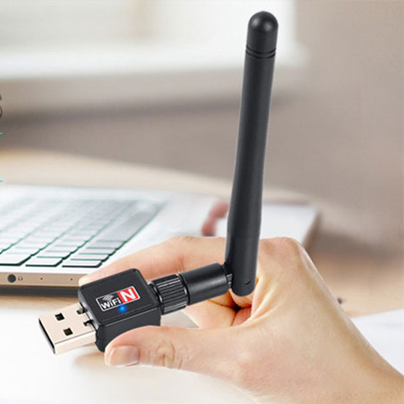미니 네트워크 카드 USB 무선 랜 어댑터 2dBi 와이파이 어댑터 PC 무선 인터넷 안테나 와이파이 동글 2.4G의 USB 이더넷 와이파이 수신기를 최대 150Mbps