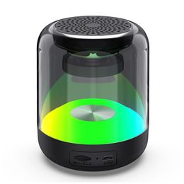 Mini Night Light, Bluetooth-luidspreker met hoogwaardige kleurrijke lichten show, draadloze kleine soundbox-subwoofer met een verdiendelijk, draagbaar home theater