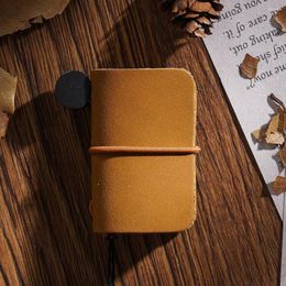 Mini Notebook Vintage PU Leather Note Book Diary Notepad Stationery Gift Traveler Journal Schedule Daily Planner