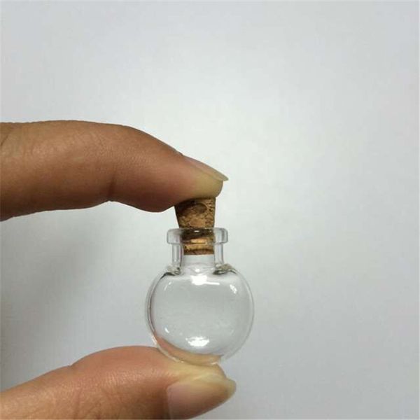 Mini bouteilles en verre oblates pendentifs bouteilles avec bocaux en liège pour collier pendentifs de 100 pcs/lot