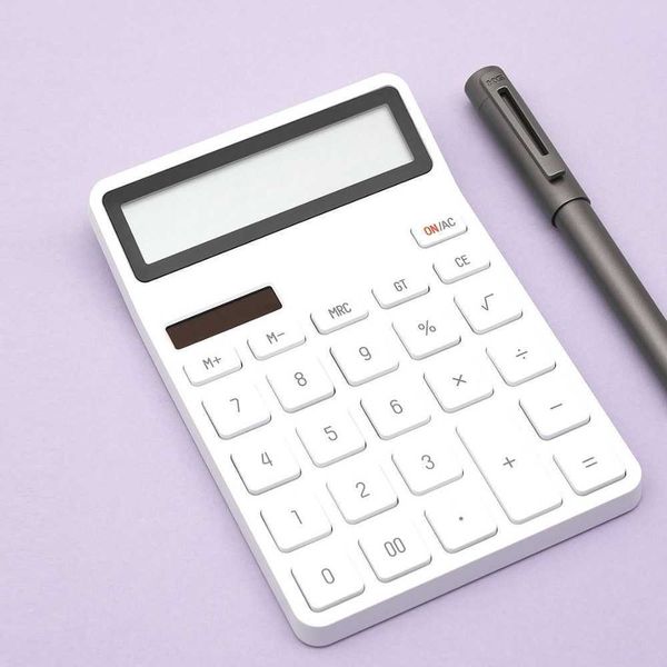 Mini calculadora de oficina, calculadoras de escritorio de contabilidad financiera LCD Digital electrónica portátil