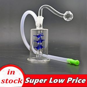 Mini brûleur à mazout Rig petit bangs en verre Petit barboteur Bong Ash Catcher Fumer des conduites d'eau Rigs pétroliers dab rig cage à oiseaux perc capiteux 2pcs