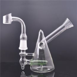 Mini -olievigier Boon Bong Water Pijpen Heady Glass Water Bongs Hookahs met 14 mm Banger Nail en Glass Oil Burner Pipes 1 stks