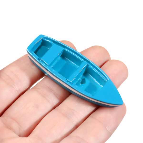 Mini Paddle Boat Beach Beach View View Vista de mar Micro paisajismo Diy Garden Garden Miniatura Dollhouse Home Decor Accesorios