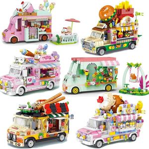 Mini Onderdelen Stad Uitje Bus Compatibel Vrienden Camper Camping Auto Prinses Model Bouwstenen Sets Bricks Speelgoed voor Gi