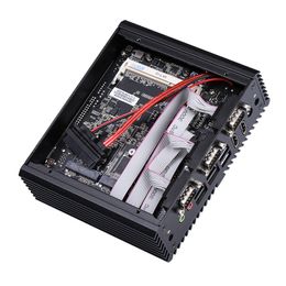 Freeshipping Mini PC Core I3 I5 Processor Dual LAN 4 COM-poorten Fanless Mini Industrial PC X86
