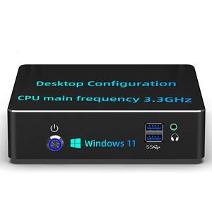 Mini PC Processeur Intel Core i3 3,3 GHz Configuration de l'ordinateur de bureau Windows 11 Pro Ordinateurs de bureau HDMI/VGA/USB 3.0 240104