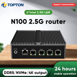 Mini PCs 12th Gen Intel Firewall Computer N100 N5105 Soft Router 4x 2.5G i226 i225 LAN NVMe Industrial Fanless Mini PC pfSense PVE ESXi 230925