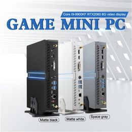 Mini PC 2021 Ordinateur de jeu PC de bureau Windows 10 4K Intel I9-9900KF RTX2060 -9700KF 32 Go de RAM M 2 NVMe 2 DDR4 2 0 DP WiFi261B