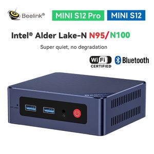 Mini-pc's Beelink Mini S12 Pro N100 Mini-pc Intel 12e N95 Win 11 DDR4 8GB 256GB 16GB 500GB SSD Wifi BT5.2 NVME Desktop Gaming Computer 230925