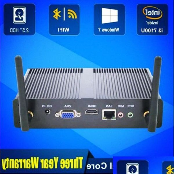 Mini PC Intel Core I3 7100U 6006U Windows 10 Barebone Computer Ddr3 24Ghz Dgekr Drop Delivery Ordinateurs Accessoires réseau Otx1W