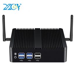 Mini PC XCY Mini PC sans ventilateur Intel Core i7 4500U i5 4200U Gigabit Ethernet VGA Display 6/8x Ports USB Prise en charge WiFi Windows Linux 230925