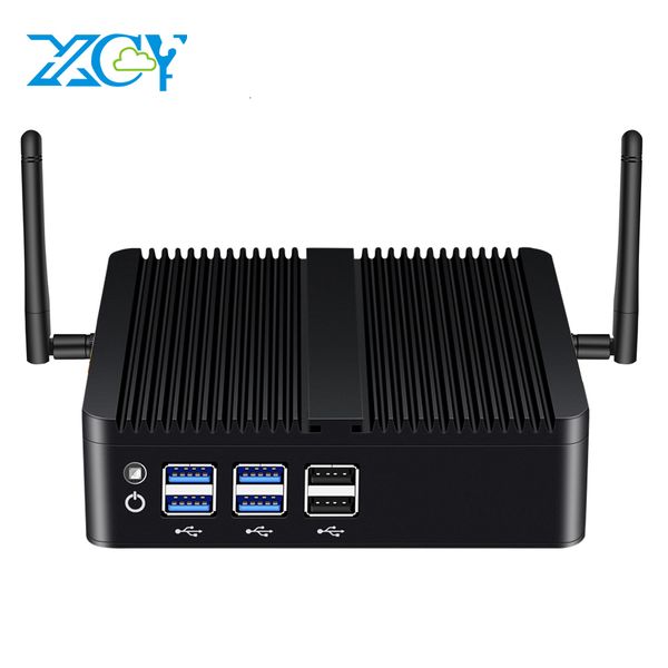 Mini PC XCY Mini PC sin ventilador Intel Core i7 4500U i5 4200U Gigabit Ethernet VGA Pantalla 6/8x puertos USB Compatible con WiFi Windows Linux 230925