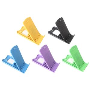 Mini support de téléphone pliable en plastique universel accessoires de téléphone portable support de support de Table de bureau (couleur aléatoire)