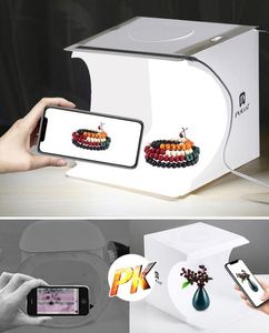 Mini caja de estudio fotográfico, telón de fondo de fotografía con luz integrada, artículos pequeños, caja de fotografía, accesorios de estudio 2019