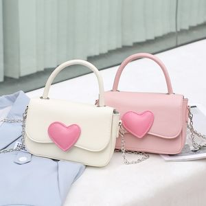 Mini sacs à main rose amour chaîne petit sac carré filles mignon bandoulière en cuir sacs à bandoulière pour les femmes FMT-4065