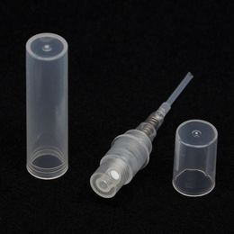 Mini botella de spray de plástico 2 ml 3 ml 4 ml 5 ml atomizador botella de perfume recargable Vial niebla fina contenedor de muestra cosmético vacío con bomba