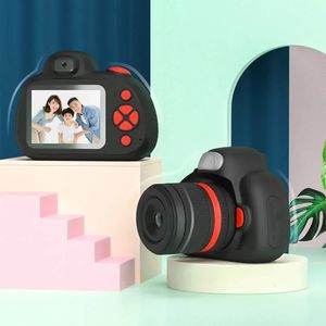 Mini PO SLR Camera TF Carte Childrens Digital High-définition Camera Toy Camera 2,4 pouces IPS avec Flash Machine Gift For Kids 240327