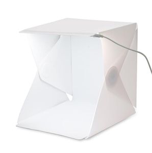 Mini PO Studio LED Light Room Room pliable Tent de tente de tente de tente d'éclairage Kit de tente d'éclairage avec toile de fond blanche et noire Lightbox247o4152619