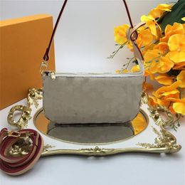 Mini Pochette Accessories Tiny Shoulder Bags Little zak met gouden ketting Leuke portemonnees Cross Body Luxury Pieces Mono Ebene Print Ha299c