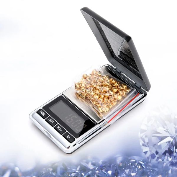 Mini Pocket Gram Digital Jewelry Scales pour or / argent / pièces / bijoux / gemmes 100g x 0,01 g de balance de poids précise