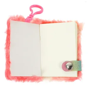 Mini Pocket Notebook Keychain Rainbow Plush Daily Planner pour faire la liste de gestion du temps Journal d'écriture