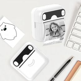 Mini imprimante de poche, imprimante thermique portable, pour application Android ou IOS, cadeau d'imprimante sans encre BT utilisé à la maison, au bureau, à l'étude, à l'impression de liste de travail