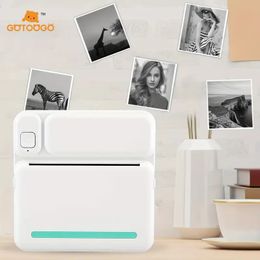 Mini-pocketprinter: draadloze BT thermische printer voor foto's, labels, notities en meer - Compatibel met iOS Android!