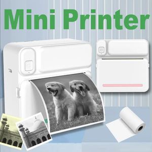 Mini imprimante de poche imprimante thermique sans fil BT avec imprimante Portable en papier thermique pour Photo étiquette Image étude Note peinture Compatible