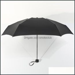 Mini Paraguas de bolsillo Mujeres Uv Paraguas pequeños 180G Lluvia Impermeable Hombres Sol Parasol Conveniente Niñas Viaje Parapluie Kid 220225 Drop Deliver