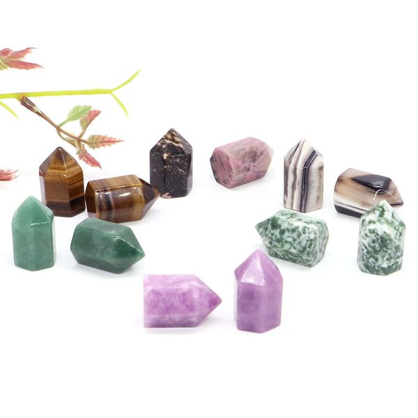 Mini Point Tower Wand Natural Stone Crystal Polished Reiki Healing Quartz Prisss Crafts Diy Joyería Decoración del hogar al por mayor