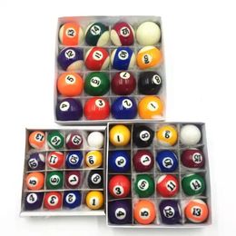 Mini Pool Ball Polyester Resin 25 mm 32 mm 38 mm Enfants billards Balles de table Set Kid Pool Ball complet Set 16pcs 240408