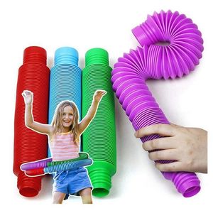 Mini Pop Tube sensoriel Fidget jouet coloré cercle drôle développement éducatif pliant jouet enfants cadeau de noël 17mm