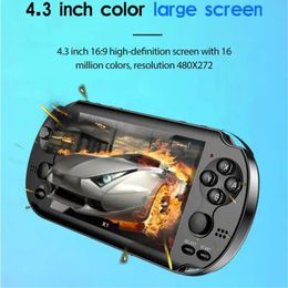 Mini Portable 4.3-Inch Screen Video Game Console Support Camera voor PSP 128 bit ingebouwde 10000 Classic Games X1 Gamepad 240509