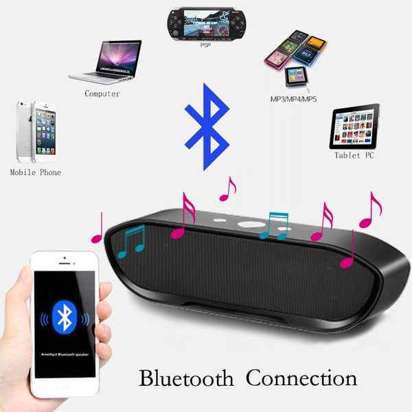 Mini haut-parleur Bluetooth Portable stéréo sans fil Mini lecteur MP3 Portable poche Audio mains libres avec micro carte TF AUX-in