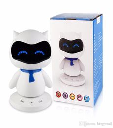 Mini altavoz Bluetooth inteligente Robot lindo portátil con llamadas de música manos TF MP3 función auxiliar para todos los dispositivos Bluetooth 6435558