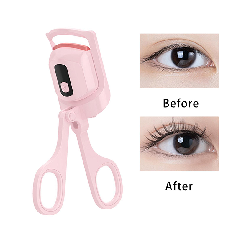 Mini Portable Electric Eyelash Curler Heatable Temperature Controlled Curling Eyelashes Rechargeable with USB