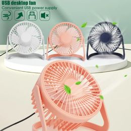 Mini Portable Fan USB Desktop Notebook ofiice Table Zomerkoeling 130 ° Roteerbare verstelbare staande ventilatoren voor kamer Home 240415