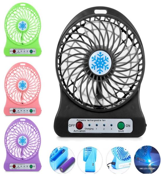 Mini ventilateur Portable Usb ventilateur Rechargeable refroidisseur d'air Mini bureau troisième vent Usb ventilateur 18650 batterie incluse ventilateurs de refroidissement 9550824