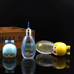 Mini Draagbare Frosted Glasfles Warm Brand Kleine Fire Personality Alcohol Lamp, Waterleidingen, Glasbongs, Glas Hookahs, Rookpijp