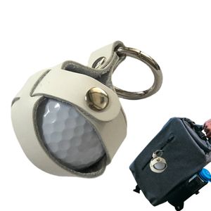 Mini sac de rangement de balle de golf portable faux cuir en cuir de golf durable pochette de rangement à manches de golf extérieur accessoire de sport de golf