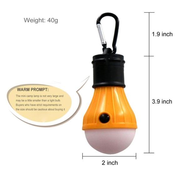 Mini linterna portátil para tienda de campaña, bombilla LED, lámpara de emergencia, linterna con gancho para colgar a prueba de agua para muebles de Camping, accesorios 254009805049