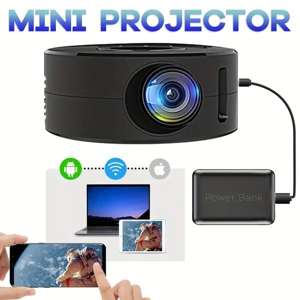 Mini projecteur portable, cadeaux pour enfants pour projecteur de film pour enfants pris en charge HD 1080P, petit projecteur de film portable pour une utilisation en plein air en camping,